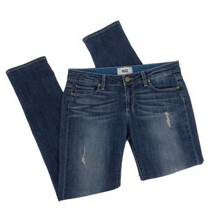 PAIGE Jimmy Jimmy Skinny Jeans Tawni Distressed Dark Wash Low Rise‎ Size 27